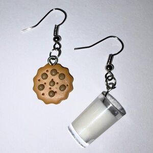 Cookie and Milk Dangle Earrings